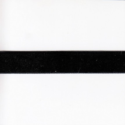 Tasiemka aksamitka 20mm welurowa czarna op. 90m.