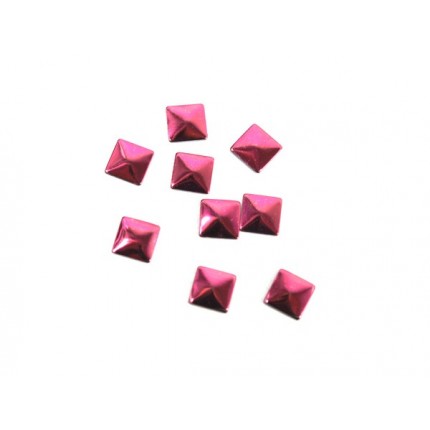 Blaszki termoprzylepne HFM-02/K 6mm kwadraty różowe