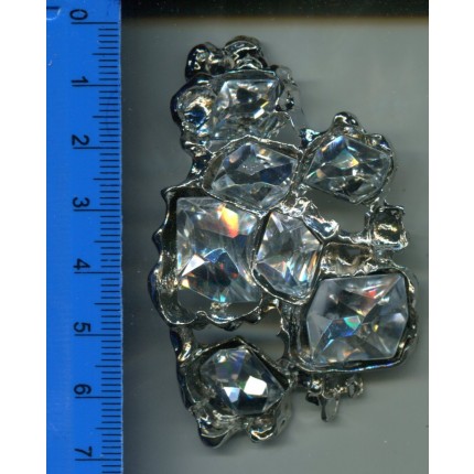 Element ozdobny metalowy z duzymi szklanymi kamieniami KL-025 w. 3
