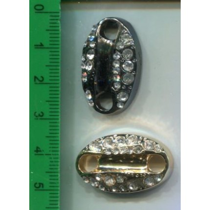 Element ozdobny metalowy ze szklanymi sztrasami  KL-196 w. 6