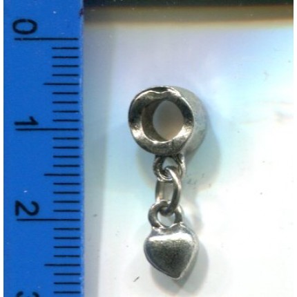 Przekładka biżuteryjna z zawieszka serduszko srebrne KL-300 w. 15
