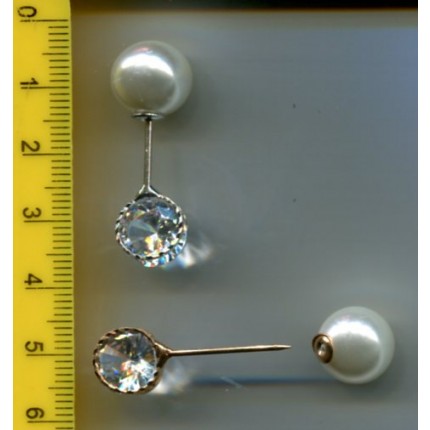 Broszka ozdobna szpilka z akrylową perłą KL-384