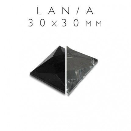 Kamienie akrylowe kwadraty 30mm szlif stożkowy LAN/A-30x30
