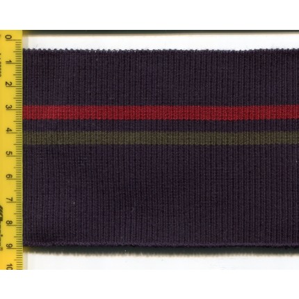 Ściągacz elastyczny swetrowy z dzianiny granatowy z kolorowymi paskami SE-22 8-8,5cm