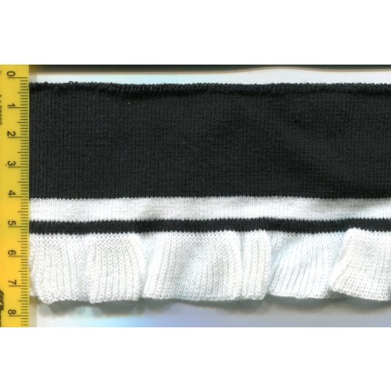 Ściągacz elastyczny swetrowy z dzianiny z falbanką SE-24 7,5cm