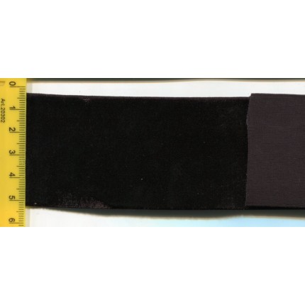 Tasiemka aksamitka welurowa elastyczna guma czarna