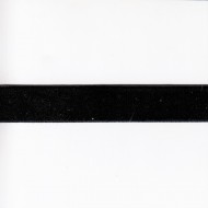 Tasiemka aksamitka 16mm welurowa czarna op. 10m.