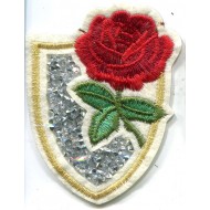 Haft aplikacja termo ze sztrasami emblemat róża APL-283