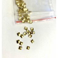 Blaszki termoprzylepne kwadraciki 3mm x 3mm złote HFM-01/G