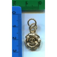 Zawieszka metalowa biżuteryjna złota róża KL-300 w. 7 25szt.