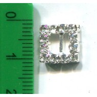 Klamerki srebrne mini kwadraty srebrny KL-630 1 szt.