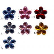 Kwiatki dekoracyjne akrylowe 25mm 25szt