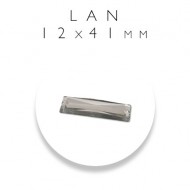 Kamienie akrylowe prostokąty 12mm x 41mm LAN 12x41 srebrny