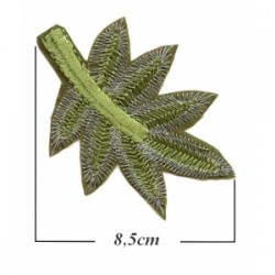 Aplikacja termoprzylepna łatka liść zielony apl-883