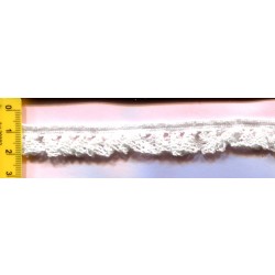 Koronka bawełniana elastyczna falbanka 16mm w.3248 biała