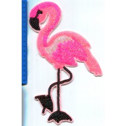 Naszywka różowe flamingi APL-326 10szt.