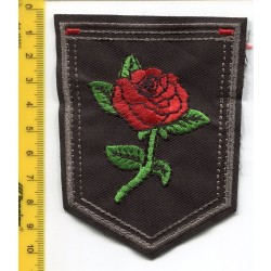Kieszonka naszywka haft róża BL-139 25szt.