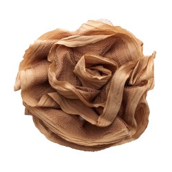Kwiat z tkaniny pprzypinka broszka beż  KDO-04
