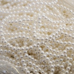 Koraliki plastikowe perły z połyskiem TP-05mm/A biały 1 kg.