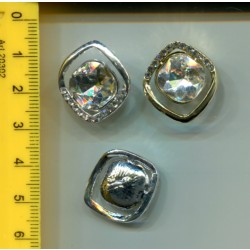Guziki metalowe ze szklanymi sztrassami GZ-260 32L