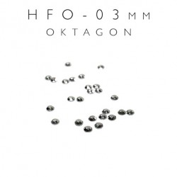 Oktagony luz srebrne 3mm hfo-03mm