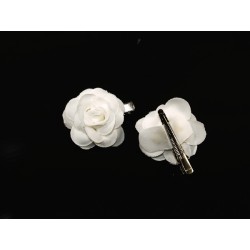 Spinka ozdoba do włosów biała róża komunia KDO-151 w. 2 2szt.