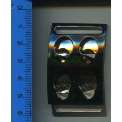 Zapięcie ozdobne metalowa klamerka KL-009 w. 5 grafit 5szt.