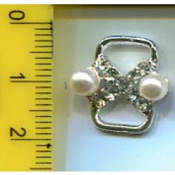 Łącznik metalowy ze sztrassami i perełkami KL-019 w. 13