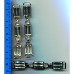 Łącznik metalowy ze sztrasami KL-091 10szt.