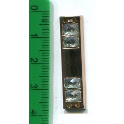 Element ozdobny blaszka ze szklanymi kamieniami złota KL-193