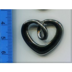 Przelotka metalowe serce grafit KL-629 w. 2 15st.