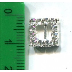 Klamerki srebrne mini kwadraty srebrny KL-630 1 szt.