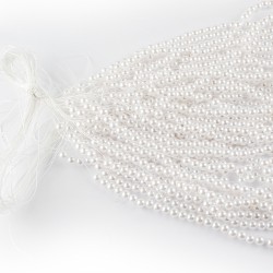 Koraliki plastikowe perły z połyskiem TP-06mm/A 1 kg. białe