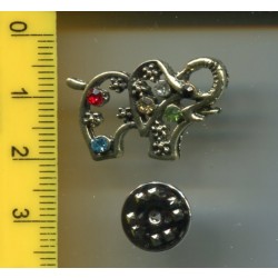 Broszka metalowa pin słonik ZB-253