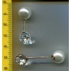Broszka ozdobna szpilka z akrylową perłą KL-384